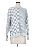 BKE Checkered-gingham Silver Pullover Sweater Size S - photo 1