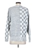 BKE Checkered-gingham Silver Pullover Sweater Size S - photo 2