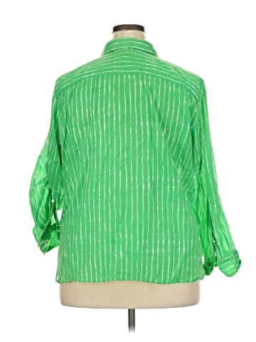 Lauren by Ralph Lauren 3/4 Sleeve Button-Down Shirt (view 2)