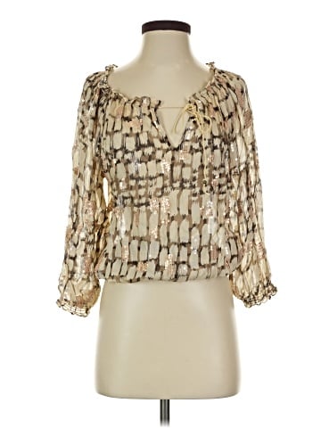 Cache 3/4 Sleeve Silk Top (view 1)