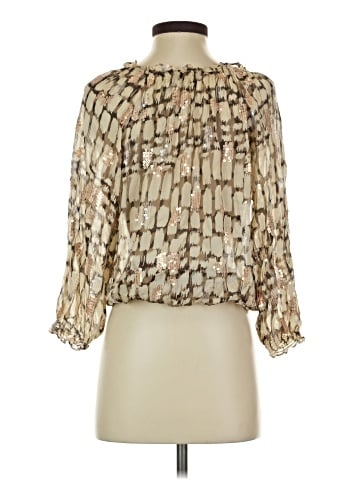 Cache 3/4 Sleeve Silk Top (view 2)
