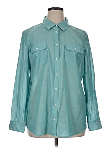 St. John's Bay Long Sleeve Button-Down Shirt (view 1)