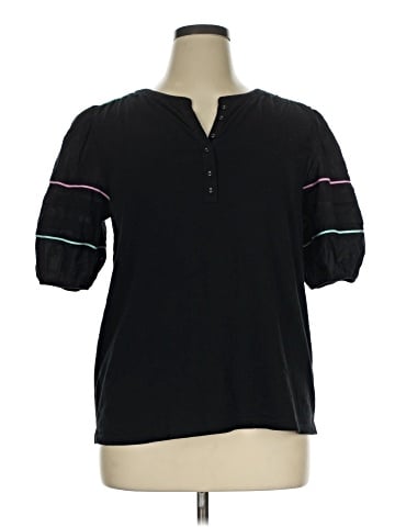 Crown & Ivy Short Sleeve Henley (view 1)