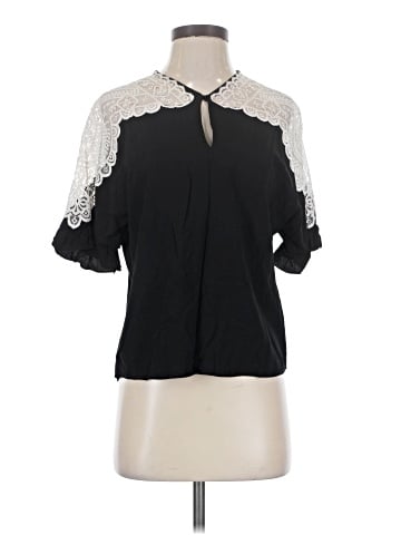 Sandro Short Sleeve Blouse (view 1)