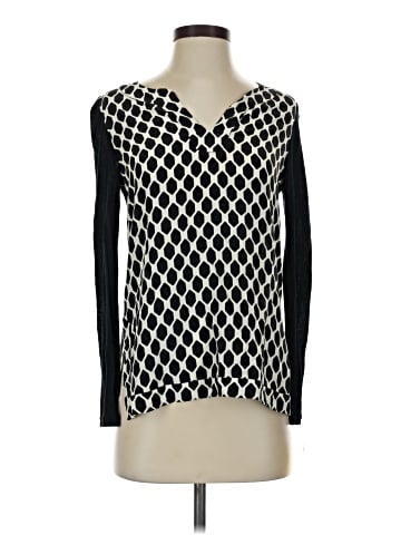 Diane von Furstenberg Long Sleeve Silk Top (view 1)