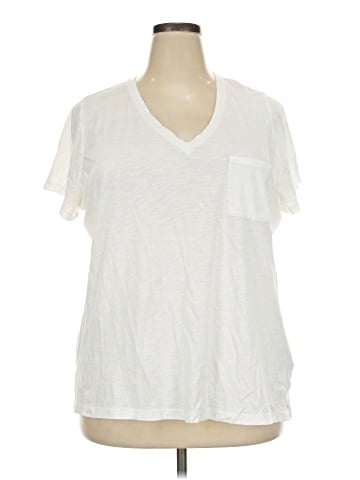 Madewell Plus Whisper Cotton V-Neck Pocket Tee (view 1)