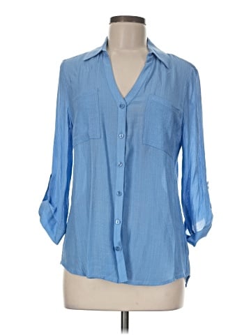 BCX 3/4 Sleeve Button-Down Shirt (view 1)