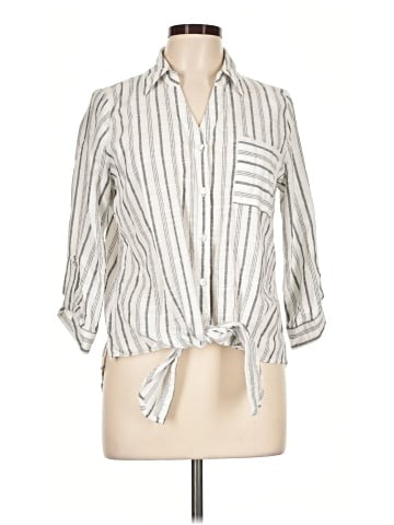 Fortune + Ivy 3/4 Sleeve Button-Down Shirt (view 1)