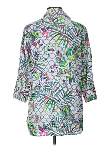 Foxcroft 3/4 Sleeve Button-Down Shirt (view 2)