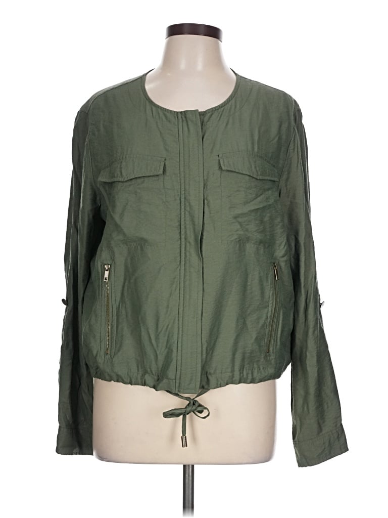 Pre-owned Dkny Jacket In Green
