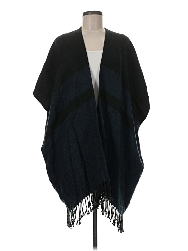 Pre-owned Ann Taylor Loft Poncho In Black
