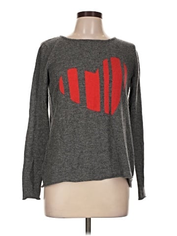 Quo-ta-tion Cashmere Pullover Sweater (view 1)