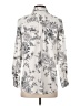 Gap 100% Polyester Floral Silver Long Sleeve Button-Down Shirt Size XS - photo 2