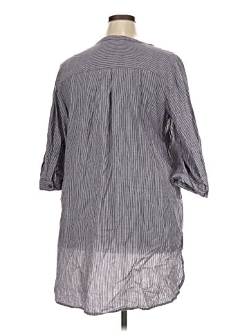 Ellos 3/4 Sleeve Button-Down Shirt (view 2)