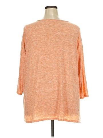 LOGO by Lori Goldstein Long Sleeve Henley (view 2)