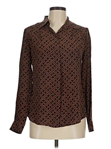 Trina Turk Long Sleeve Silk Top (view 1)