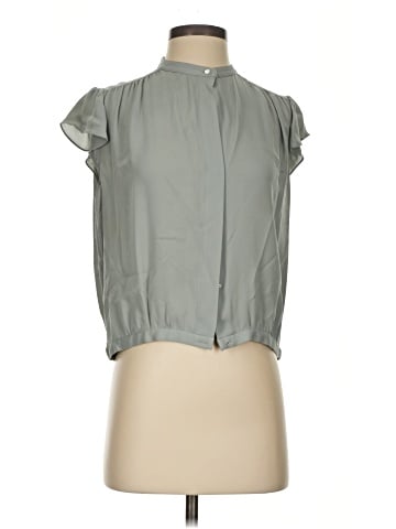 Theory Short Sleeve Silk Top (view 1)