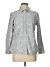 Talbots Hearts Gray Long Sleeve Button-Down Shirt Size Lg Petite - photo 1