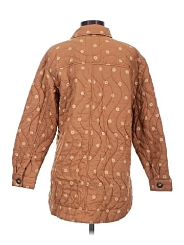Madewell Quilted Belrose Shirt-Jacket in Bloom Dot (view 2)