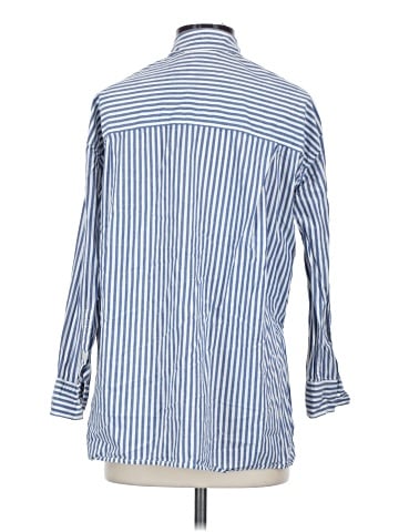 Madewell The Oversized Straight Hem Shirt in Signature Poplin (view 2)