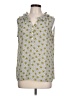 Talbots 100% Polyester Green Sleeveless Blouse Size Lg Petite - photo 1