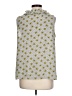 Talbots 100% Polyester Green Sleeveless Blouse Size Lg Petite - photo 2