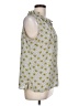Talbots 100% Polyester Green Sleeveless Blouse Size Lg Petite - photo 4