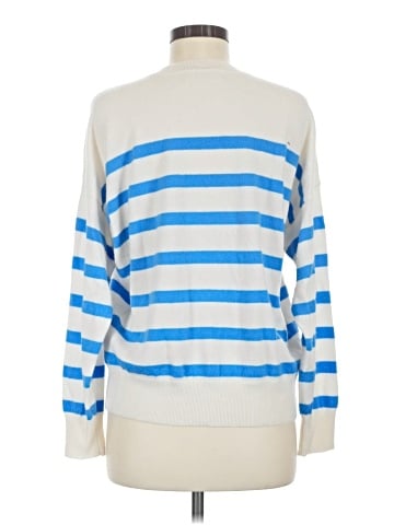 Madewell (Re)sponsible Cashmere Oversized Crewneck Sweater in Stripe (view 2)