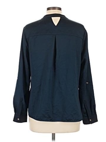 Elizabeth & Clarke Long Sleeve Silk Top (view 2)