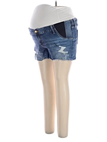 Isabel Maternity Denim Shorts (view 1)