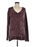 Orvis 100% Polyester Metallic Pink Burgundy Pullover Sweater Size M - photo 1