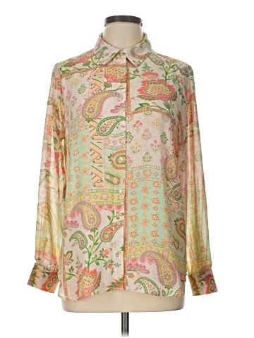 Rose + Olive Long Sleeve Blouse (view 1)