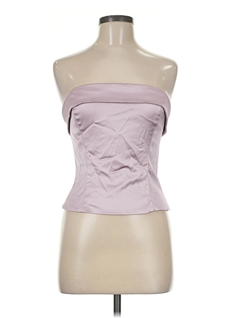 Pre-owned Sunday Best Tube Top Purple Strapless Neckline Tops