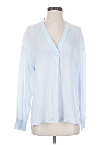 Vince. Long Sleeve Silk Top (view 1)