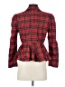 Boston Proper 100% Polyester Plaid Red Blazer Size 2 - photo 2