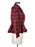 Boston Proper 100% Polyester Plaid Red Blazer Size 2 - photo 4
