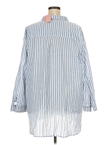 Ulla Popken 3/4 Sleeve Button-Down Shirt (view 2)