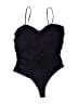 Express Solid Black One Piece Swimsuit Size XL - photo 2