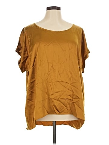 Eileen Fisher Short Sleeve Silk Top (view 1)