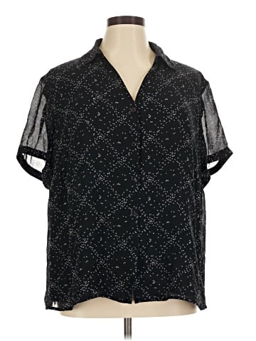 AK Anne Klein Short Sleeve Silk Top (view 1)