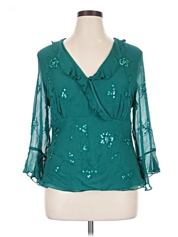 Silkland 3/4 Sleeve Silk Top (view 1)