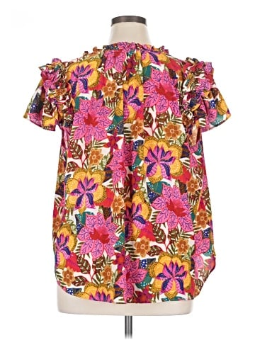 Rose + Olive Short Sleeve Blouse (view 2)