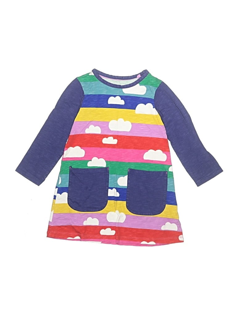 Pre-owned Mini Boden Kids' Dress In Blue