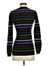 Theory Stripes Black Wool Pullover Sweater Size S - photo 2