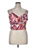 Express 100% Polyester Marled White Pink Sleeveless Top Size XL - photo 1