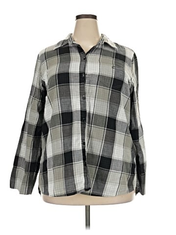 Foxcroft 3/4 Sleeve Button-Down Shirt (view 1)