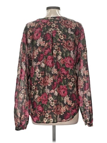 Jade Long Sleeve Silk Top (view 2)