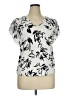 Perseption Concept Silver Short Sleeve Blouse Size XL - photo 1