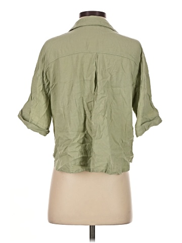 Zara 3/4 Sleeve Button-Down Shirt (view 2)