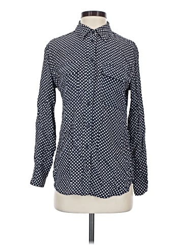 Equipment Long Sleeve Silk Top (view 1)